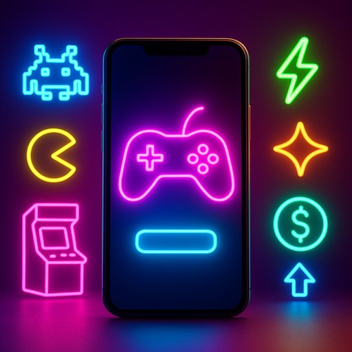 D666 arcade app hero banner featuring neon arcade icons and a smartphone in a vibrant gaming scene, designed for Pakistan's gamers in Karachi and Lahore. The image conveys energetic, accessible mobile gaming with a modern, friendly vibe.