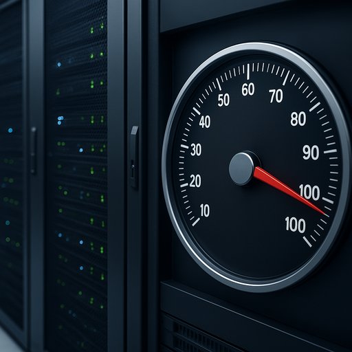 Graphic showing server racks and a speedometer to illustrate high performance and stability for the D666 iOS game app. The image conveys fast load times and reliable connectivity for players in Karachi and Lahore.